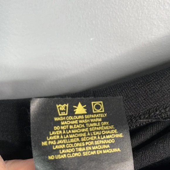 RAPZ Beach Dress Black Tied Bead Spaghetti Strap Lettuce Hem Ruffle Size L - Picture 8 of 10